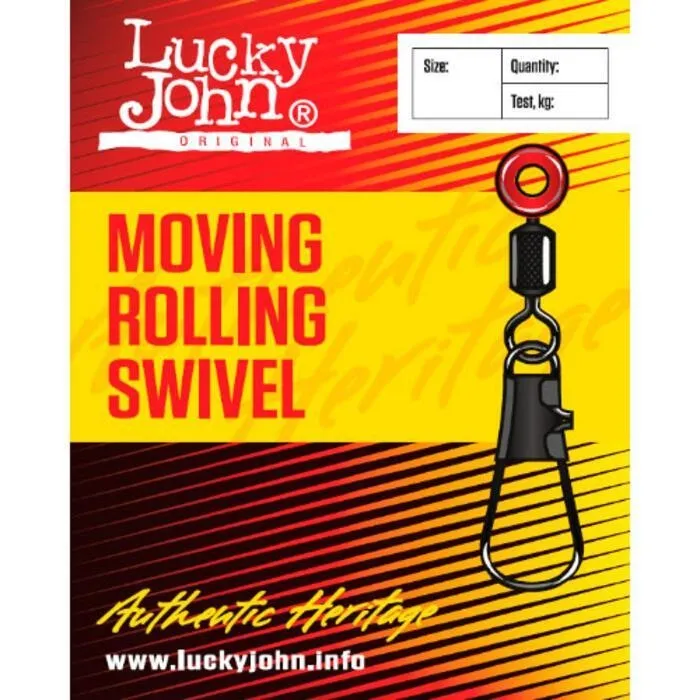 Вертлюжок с застежкой для поплавка Lucky John Moving Roling Swivel BH 00L 5шт