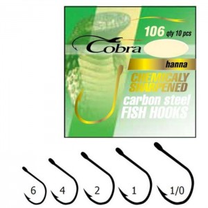 Крючки Cobra HANNA сер.106NSB разм.001/0 10шт