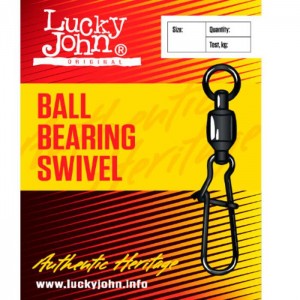 Вертлюжок с подшипником и с застежкой Lucky John Ball Bearing Swivel 003