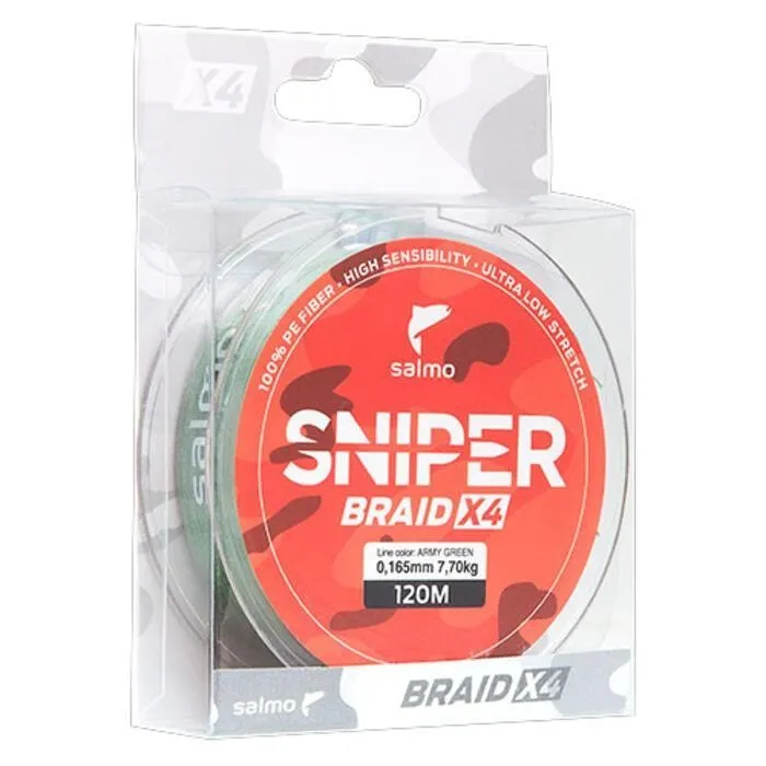 Шнур Salmo SNIPER BRAID X4 ARMY GREEN 120/0,232