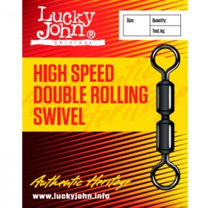 Вертлюжок Lucky John HIGH SPEE DOUBLE ROLLING SWIVEL 1/0 5шт