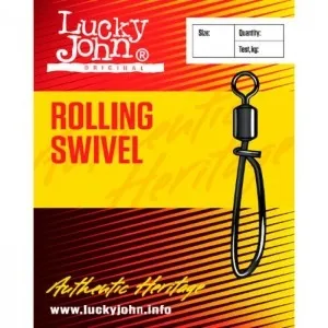 Вертлюжок застежка Lucky John Rolling Swivel 3/0 5шт