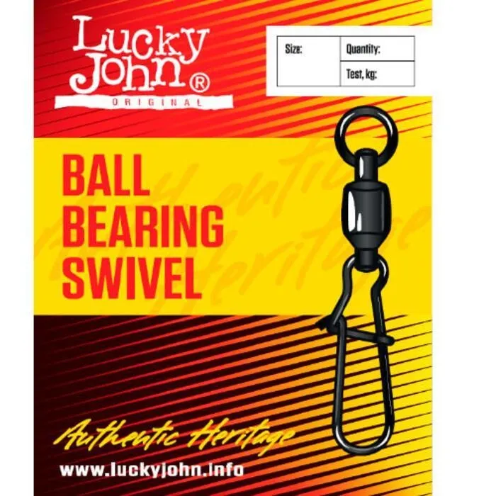 Вертлюжок с подшипником и с застежкой Lucky John Ball Bearing Swivel 002