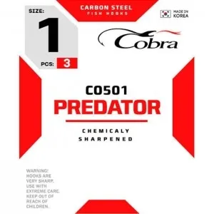 Крючки офсетные Cobra Predator CO501-001 3шт.