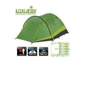 Палатка NORFIN Rudd 3+1
